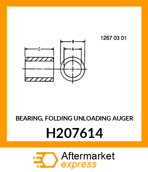 BEARING, FOLDING UNLOADING AUGER H207614