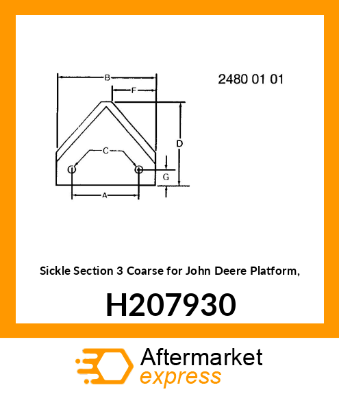 SECTION,7 TOOTH DURA LITE YELLOW DI H207930