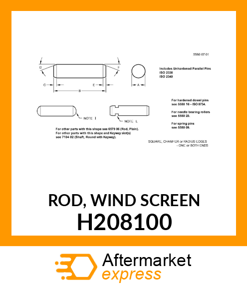 ROD, WIND SCREEN H208100