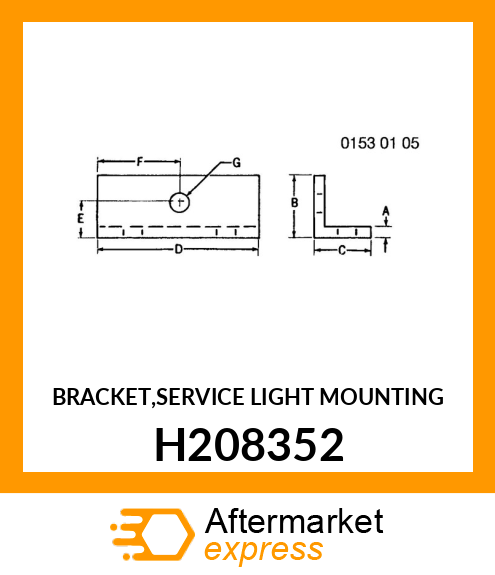 BRACKET,SERVICE LIGHT MOUNTING H208352