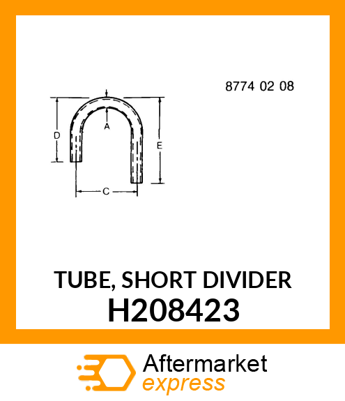 TUBE, SHORT DIVIDER H208423