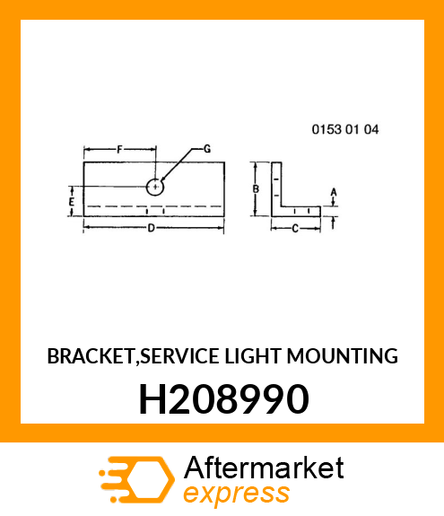 BRACKET,SERVICE LIGHT MOUNTING H208990