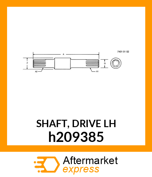 SHAFT, DRIVE LH h209385