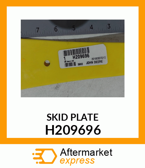 Poly Skid Plate, Front Right End H209696