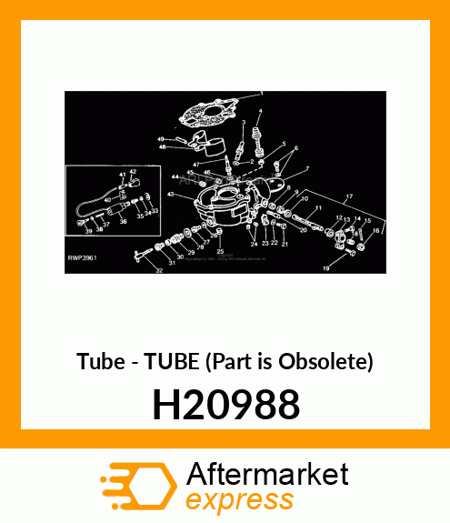 Tube - TUBE (Part is Obsolete) H20988