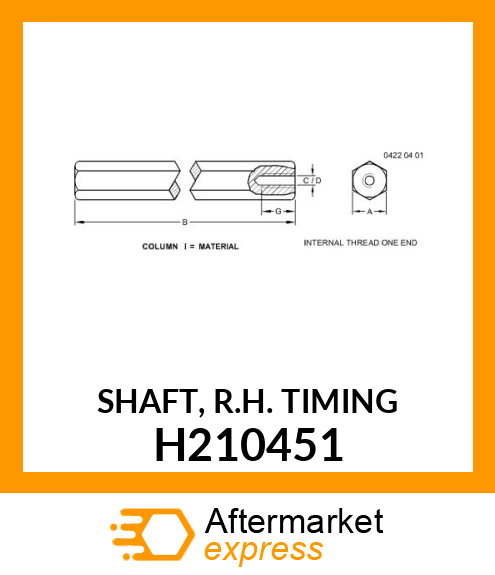 SHAFT, R.H. (TIMING) H210451