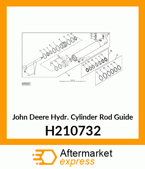 HYDR. CYLINDER ROD GUIDE, 80X45 H210732