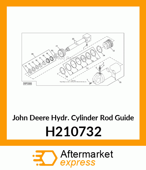 HYDR. CYLINDER ROD GUIDE, 80X45 H210732