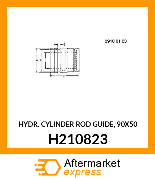 HYDR. CYLINDER ROD GUIDE, 90X50 H210823