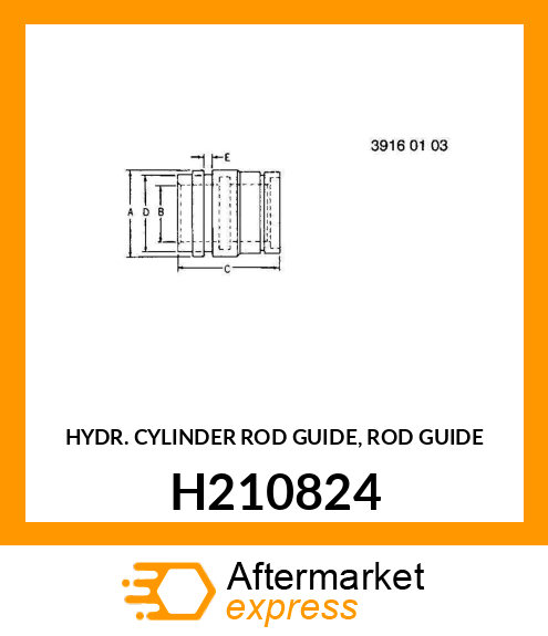 HYDR. CYLINDER ROD GUIDE, ROD GUIDE H210824