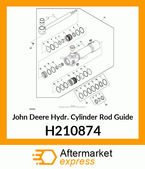 HYDR. CYLINDER ROD GUIDE, 63X32 H210874