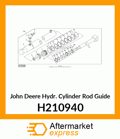 HYDR. CYLINDER ROD GUIDE, 70X45 H210940