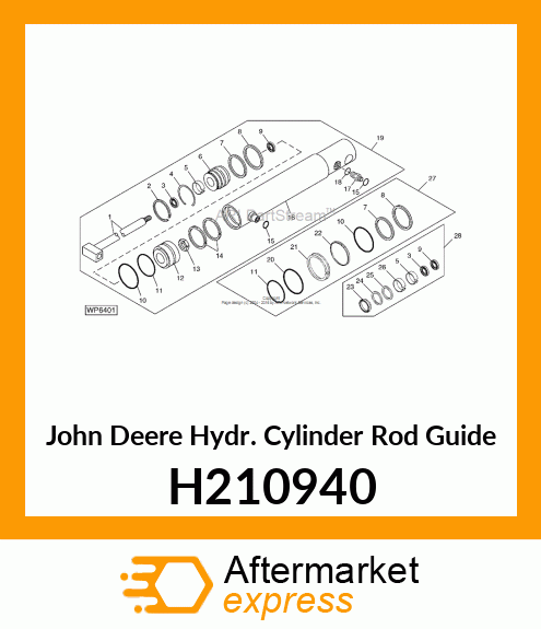 HYDR. CYLINDER ROD GUIDE, 70X45 H210940