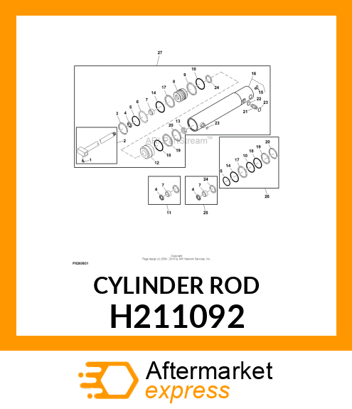 HYDR. CYLINDER ROD GUIDE, 63X40 H211092