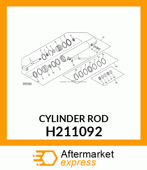 HYDR. CYLINDER ROD GUIDE, 63X40 H211092