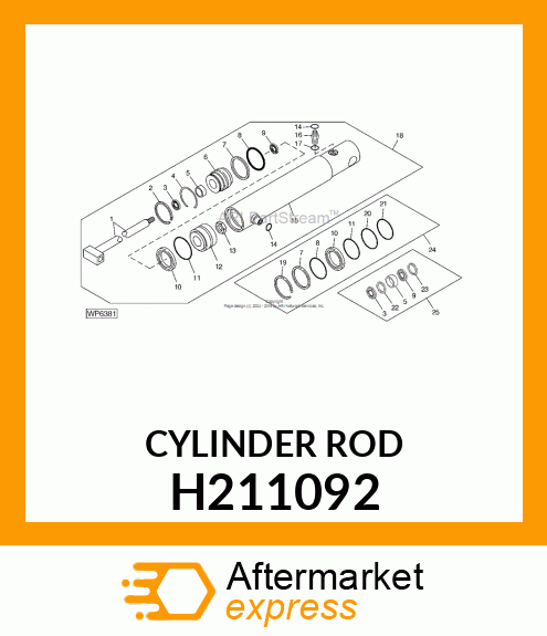 HYDR. CYLINDER ROD GUIDE, 63X40 H211092