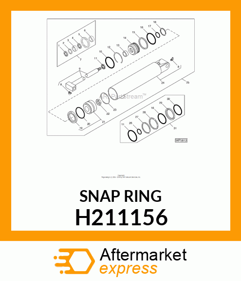 SNAP RING, EXTERNAL, 63 H211156