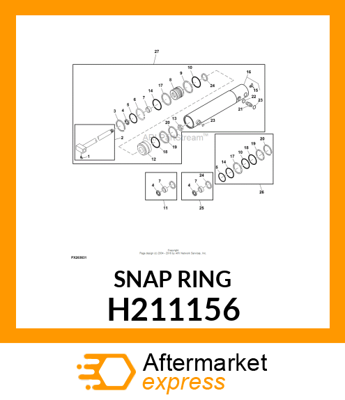 SNAP RING, EXTERNAL, 63 H211156