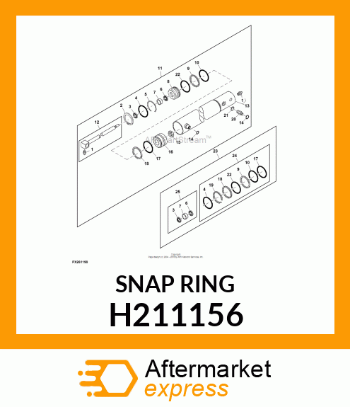 SNAP RING, EXTERNAL, 63 H211156