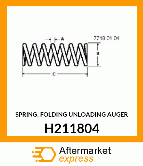 SPRING, FOLDING UNLOADING AUGER H211804