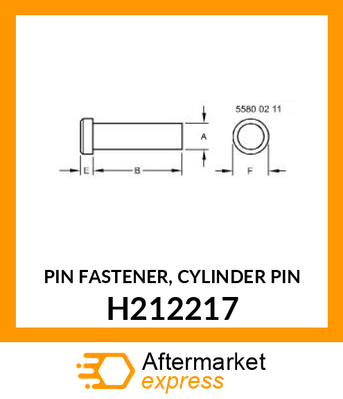 PIN FASTENER, CYLINDER PIN H212217