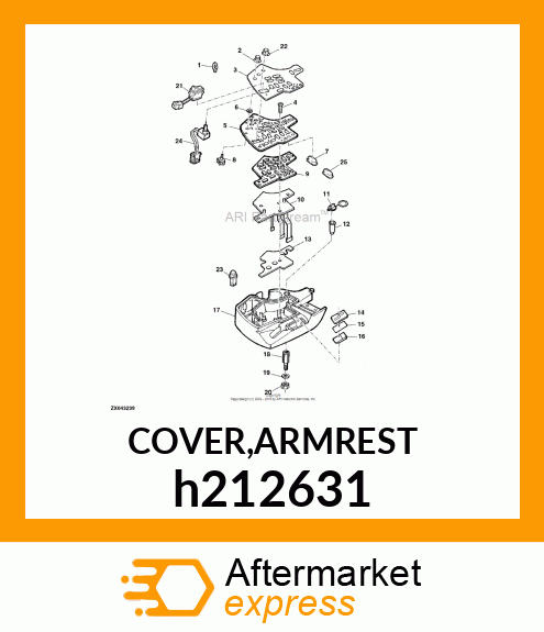 COVER,ARMREST h212631