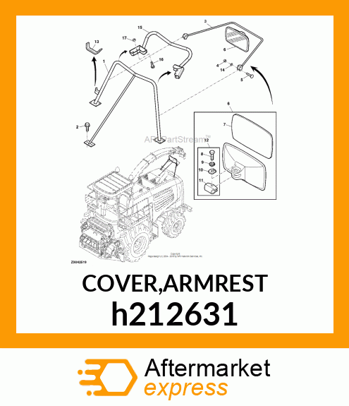 COVER,ARMREST h212631