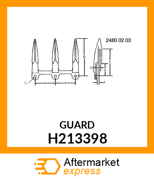 KNIFE GUARD, GUARD, KNIFE H213398