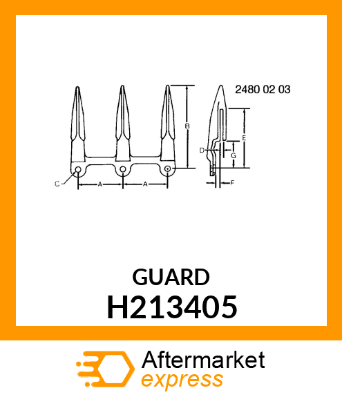 KNIFE GUARD, GUARD, KNIFE H213405