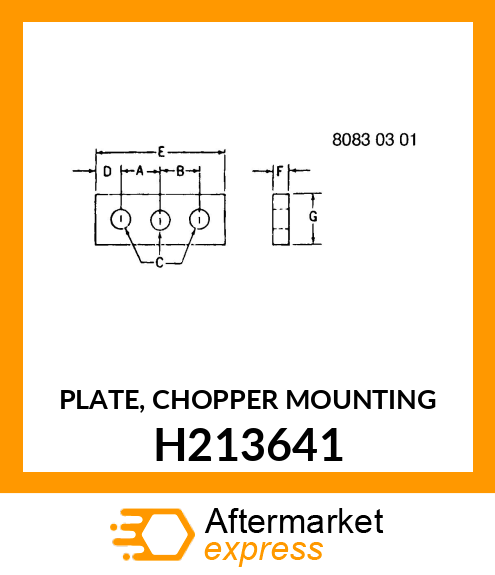 PLATE, CHOPPER MOUNTING H213641