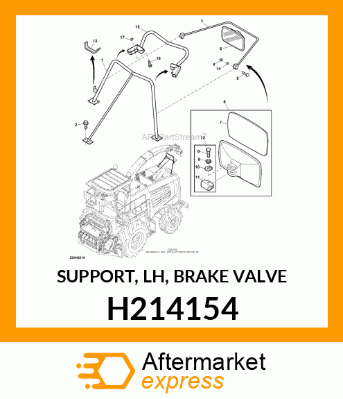 SUPPORT, LH, BRAKE VALVE H214154