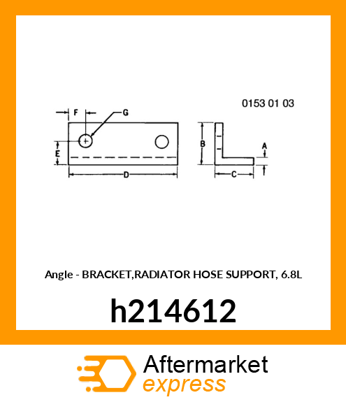 BRACKET,RADIATOR HOSE SUPPORT, 6.8L h214612