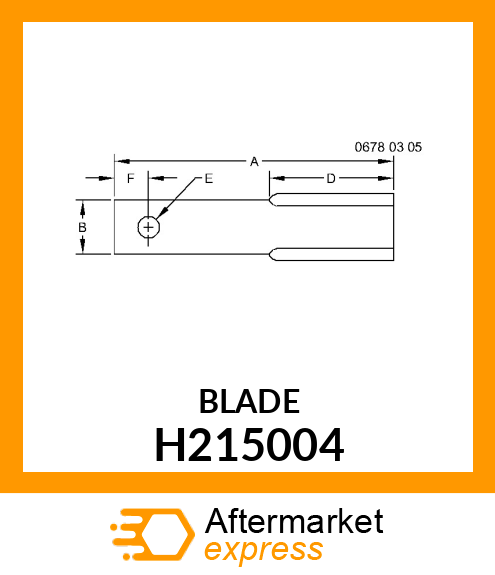 BLADE, STATIONARY H215004