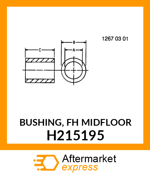 BUSHING, FH MIDFLOOR H215195