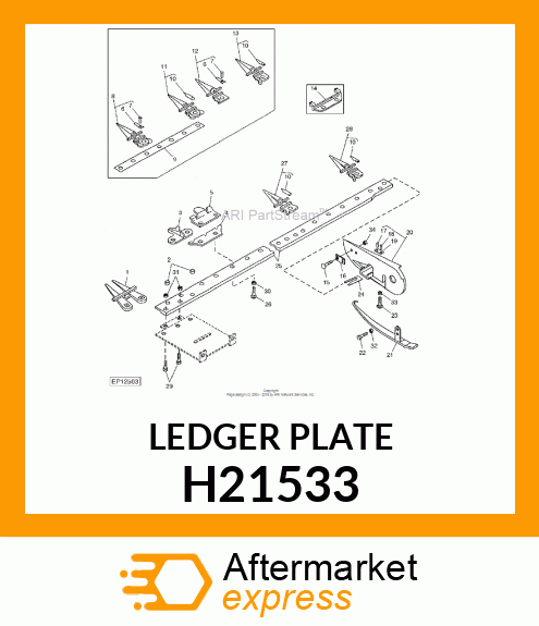 LEDGER PLATE SERRATED H21533