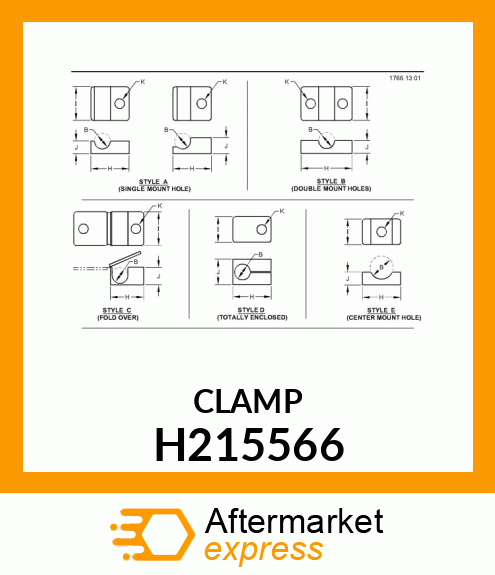 HOSE CLAMP,CLAMP H215566