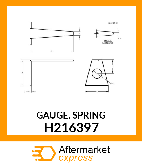 GAUGE, SPRING H216397