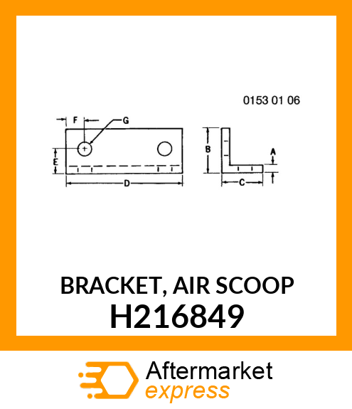 BRACKET, AIR SCOOP H216849