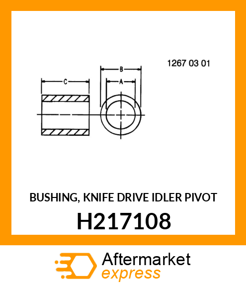 BUSHING, KNIFE DRIVE IDLER PIVOT H217108