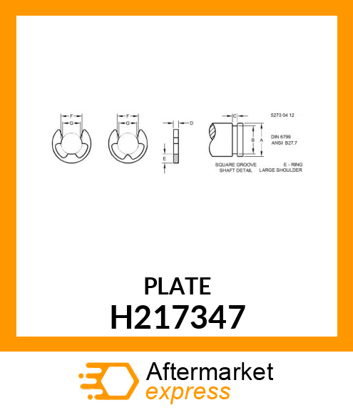 SNAP RING, EXTERNAL, E H217347