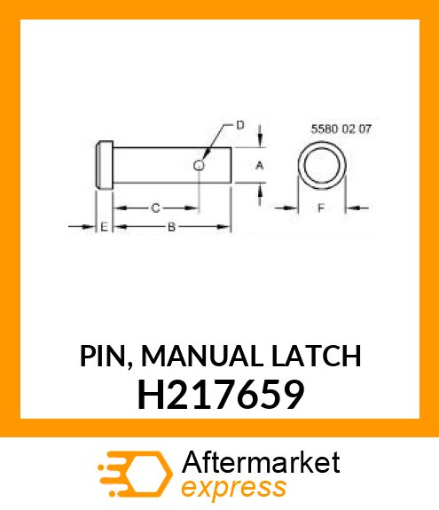 PIN, MANUAL LATCH H217659