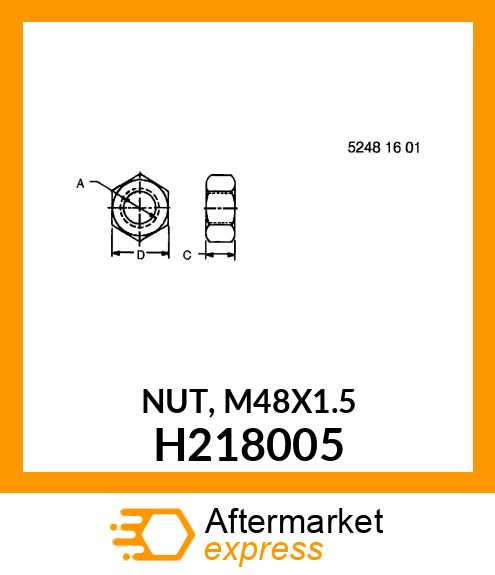 NUT, M48X1.5 H218005