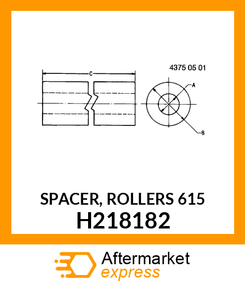 SPACER, ROLLERS 615 H218182