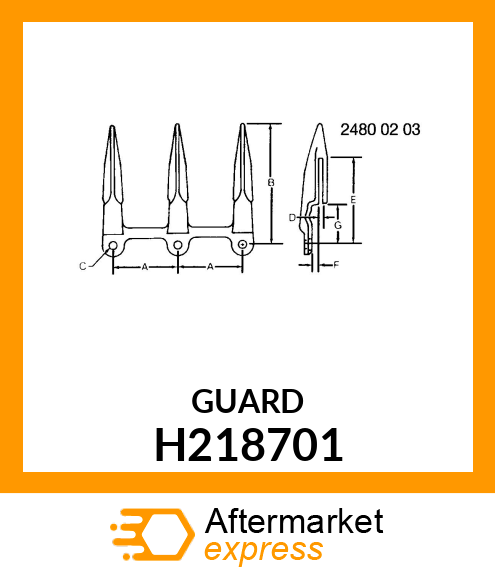 KNIFE GUARD, KNIFE, 4 INCH SLS H218701