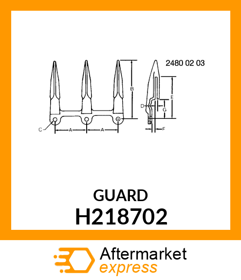 KNIFE GUARD, 4 INCH LSL H218702