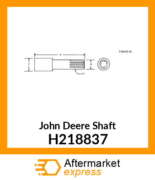 SHAFT, EXTENSION, 22T, FOR 105 MM S H218837