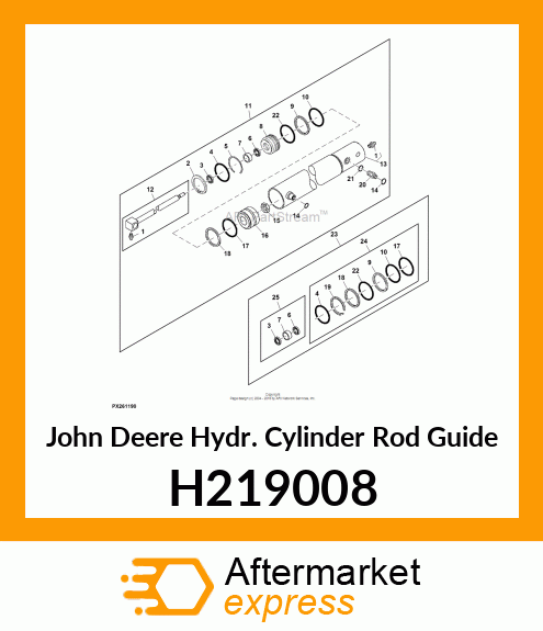 HYDR. CYLINDER ROD GUIDE, 63X36 H219008