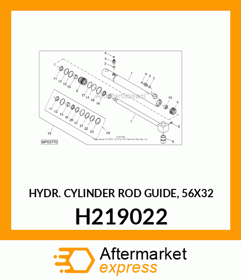 HYDR. CYLINDER ROD GUIDE, 56X32 H219022