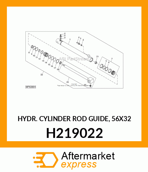 HYDR. CYLINDER ROD GUIDE, 56X32 H219022