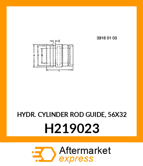 HYDR. CYLINDER ROD GUIDE, 56X32 H219023